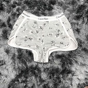 Calvin Klein Modern Cotton Limited Edition lounge High waisted Floral shorts